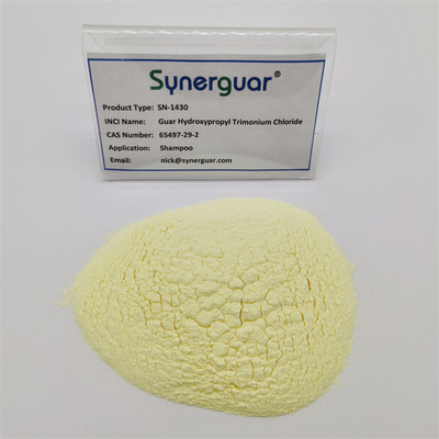 Bianco al cloruro giallastro di Hydroxypropyltrimonium del guar per il modificatore di reologia dello sciampo dei capelli